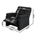 Ver imagem 3 de Poltrona do Papai Reclinável Negro Suede Luanda Shop Jm