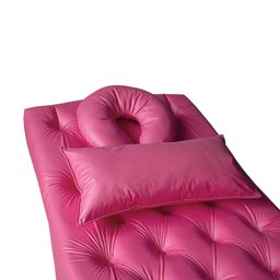 Maca Estética Capitonê com Escada e Almofada Sintético Pink - Ninho Decor - 2