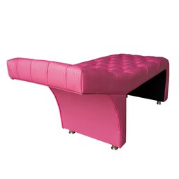Maca Estética Capitonê com Escada e Almofada Sintético Pink - Ninho Decor - 5