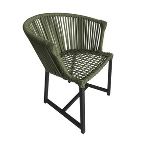 Cadeira de Jantar Corda Naútica Salinas Light Area Externa Base Alumínio