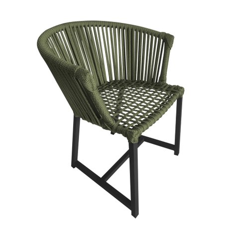 Cadeira de Jantar Corda Naútica Salinas Light Area Externa Base Alumínio