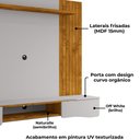 Ver imagem 5 de Painel Suspenso Tv 65 Pol 177 Cm Buzios Naturalle Off White Bechara