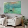 Quadro Claude Monet Impressão Nascer Do Sol (1872):120x80 cm/BORDA INFINITA - 2