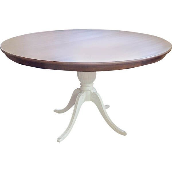 Conjunto de Mesa de Jantar e 4 Cadeiras Carla Imbuia Envelhecido e Couro Eco Marrom - 4