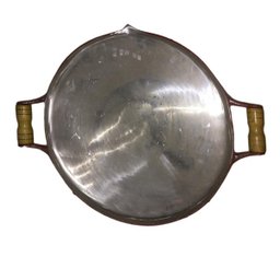 Chapa Para Carne Grelhar Disco De Arado Fogão A Lenha Camping Em Alumínio Grosso Polida Vermelha - 1