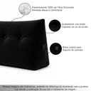 Ver imagem 3 de Almofada Decorativa Cabeceira Bella Encosto Apoio de Lombar 140cm Casal Suede Preto - Monari Design