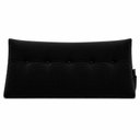 Ver imagem 5 de Almofada Decorativa Cabeceira Bella Encosto Apoio de Lombar 140cm Casal Suede Preto - Monari Design