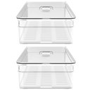 Ver imagem 6 de Kit 2 Organizadores Geladeira 2,8l Cozinha Multiuso com Respiradouro Frutas Legumes Clear Fresh ou