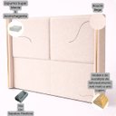 Ver imagem 6 de Cabeceira Cama Box Queen Size Estofada Essence 160cm com Sapatas Plásticas Braços Laterais