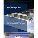 Ver imagem 4 de Porta Pivotante de Aluminio com Puxador de 1 metro 225x130 Preto Lucasa Aluminio