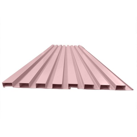 Painel Ripado em Placa 100x0,15cm (1,05m²) PVC + 2 Cantoneiras 1,05 Rosa Bariri