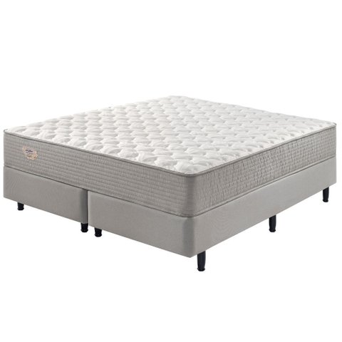 Conjunto Cama Box + Colchão King com Molas Ensacadas Agile 193x198x67
