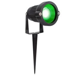 Lâmpada Luminária Super Led Espeto Jardim Spot 7w Luz Verde - 1