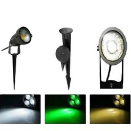 Lâmpada Luminária Super Led Espeto Jardim Spot 7w Luz Verde - 5