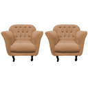 Ver imagem 3 de Kit 2 Poltronas Decorativa Dália Bouclé Amarelo