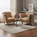 Ver imagem 2 de Kit 2 Poltronas Decorativa Dália Bouclé Amarelo