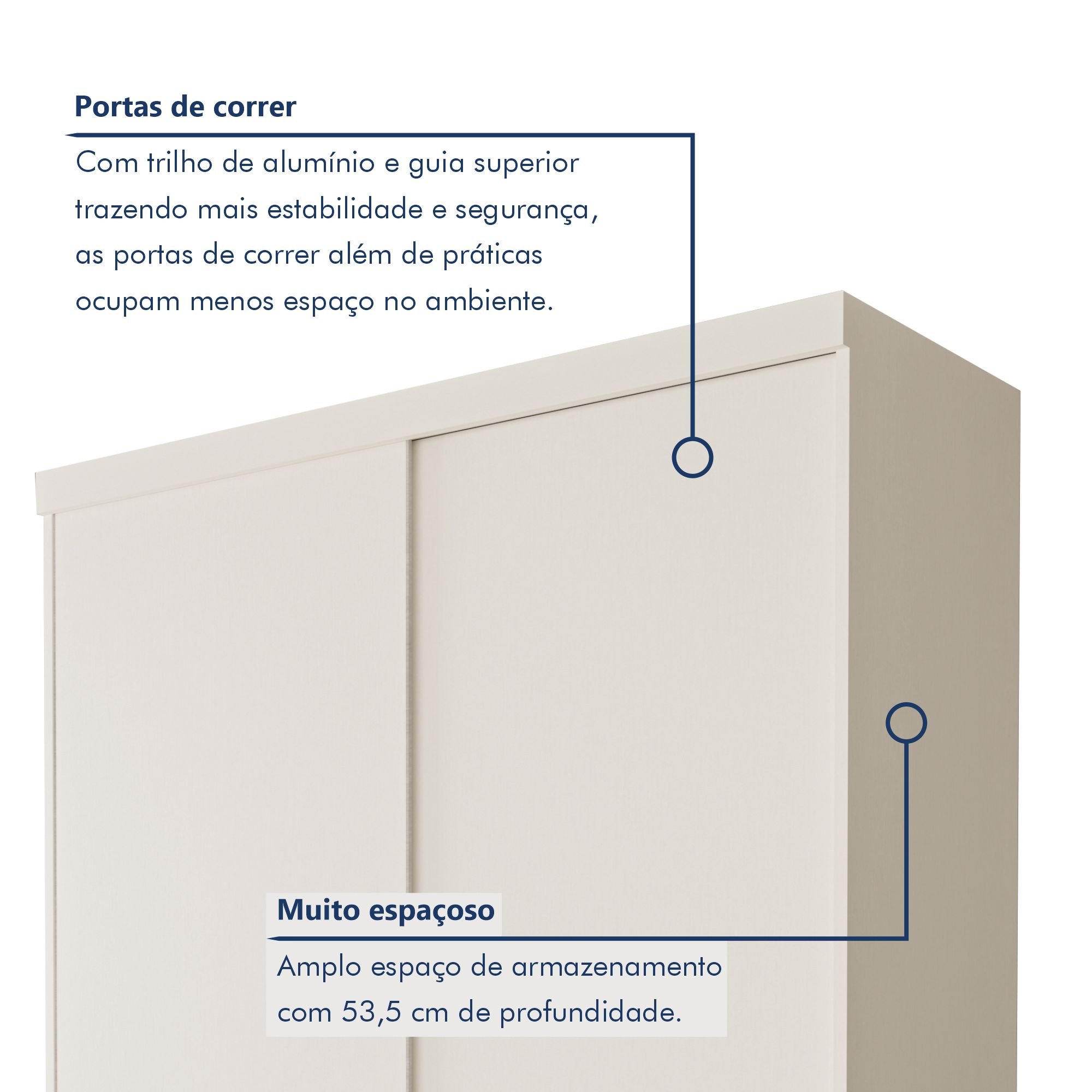 Guarda Roupa Solteiro Premium Salvador 138cm 2 Portas 2 Gavetas Espresso Móveis - 3