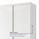 Ver imagem 6 de Guarda Roupa Solteiro Premium Salvador 138cm 2 Portas 2 Gavetas Yescasa Branco