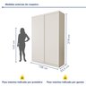 Guarda Roupa Solteiro Premium Salvador 138cm 2 Portas 2 Gavetas Espresso Móveis - 9