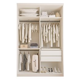 Guarda Roupa Solteiro Premium Salvador 138cm 2 Portas 2 Gavetas Espresso Móveis - 13