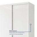 Ver imagem 6 de Guarda Roupa Solteiro Premium Salvador 138cm 2 Portas 2 Gavetas Yescasa Branco