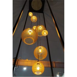 Lustre Pendente para Sala Pé Direito Duplo Mix Ball P7 - Marfim - 4