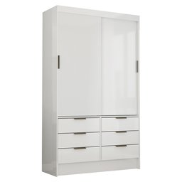 Guarda Roupa Sevilha 2 portas de Correr 6 Gavetas Carioca Móveis - 2