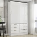Ver imagem 1 de Guarda Roupa Sevilha 2 portas de Correr 6 Gavetas Carioca Móveis