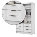 Ver imagem 6 de Guarda Roupa Sevilha 2 portas de Correr 6 Gavetas Carioca Móveis