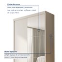 Ver imagem 3 de Guarda Roupa Solteiro Premium Salvador Plus 138cm com Espelho 2 Portas 2 Gavetas Espresso     