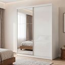 Ver imagem 1 de Guarda Roupa Solteiro Premium Salvador Plus 138cm com Espelho 2 Portas 2 Gavetas Yescasa Branco