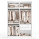 Ver imagem 5 de Guarda Roupa Solteiro Premium Salvador Plus 138cm com Espelho 2 Portas 2 Gavetas Yescasa Branco