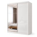 Ver imagem 3 de Guarda Roupa Solteiro Premium Salvador Plus 138cm com Espelho 2 Portas 2 Gavetas Yescasa Branco