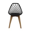 Ver imagem 2 de Cadeira para Mesa Sala Cozinha Jantar Kaila Base Wood Preta
