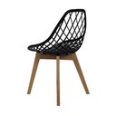 Ver imagem 4 de Cadeira para Mesa Sala Cozinha Jantar Kaila Base Wood Preta