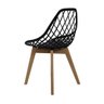 Cadeira para Mesa Sala Cozinha Jantar Kaila Base Wood Preta - 4