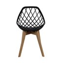 Ver imagem 5 de Cadeira para Mesa Sala Cozinha Jantar Kaila Base Wood Preta