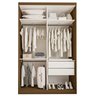 Guarda Roupa Solteiro Premium Salvador Plus 138cm com Espelho 2 Portas 2 Gavetas Espresso      - 13
