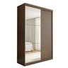 Guarda Roupa Solteiro Premium Salvador Plus 138cm com Espelho 2 Portas 2 Gavetas Espresso      - 14