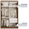 Guarda Roupa Solteiro Premium Salvador Plus 138cm com Espelho 2 Portas 2 Gavetas Espresso      - 5