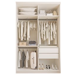 Guarda Roupa Solteiro Premium Salvador Top 138cm com Espelho 2 Portas 2 Gavetas Espresso      - 13