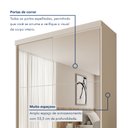 Ver imagem 3 de Guarda Roupa Solteiro Premium Salvador Top 138cm com Espelho 2 Portas 2 Gavetas Espresso     