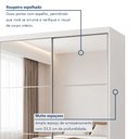 Ver imagem 7 de Guarda-Roupa Solteiro 2 Portas de Correr 2 Gavetas e 6 Espelhos Salvador Top Yescasa Branco