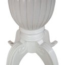 Ver imagem 4 de Mesa de Jantar Redonda Carla 120cm Branco e Tampo Fosco Mel