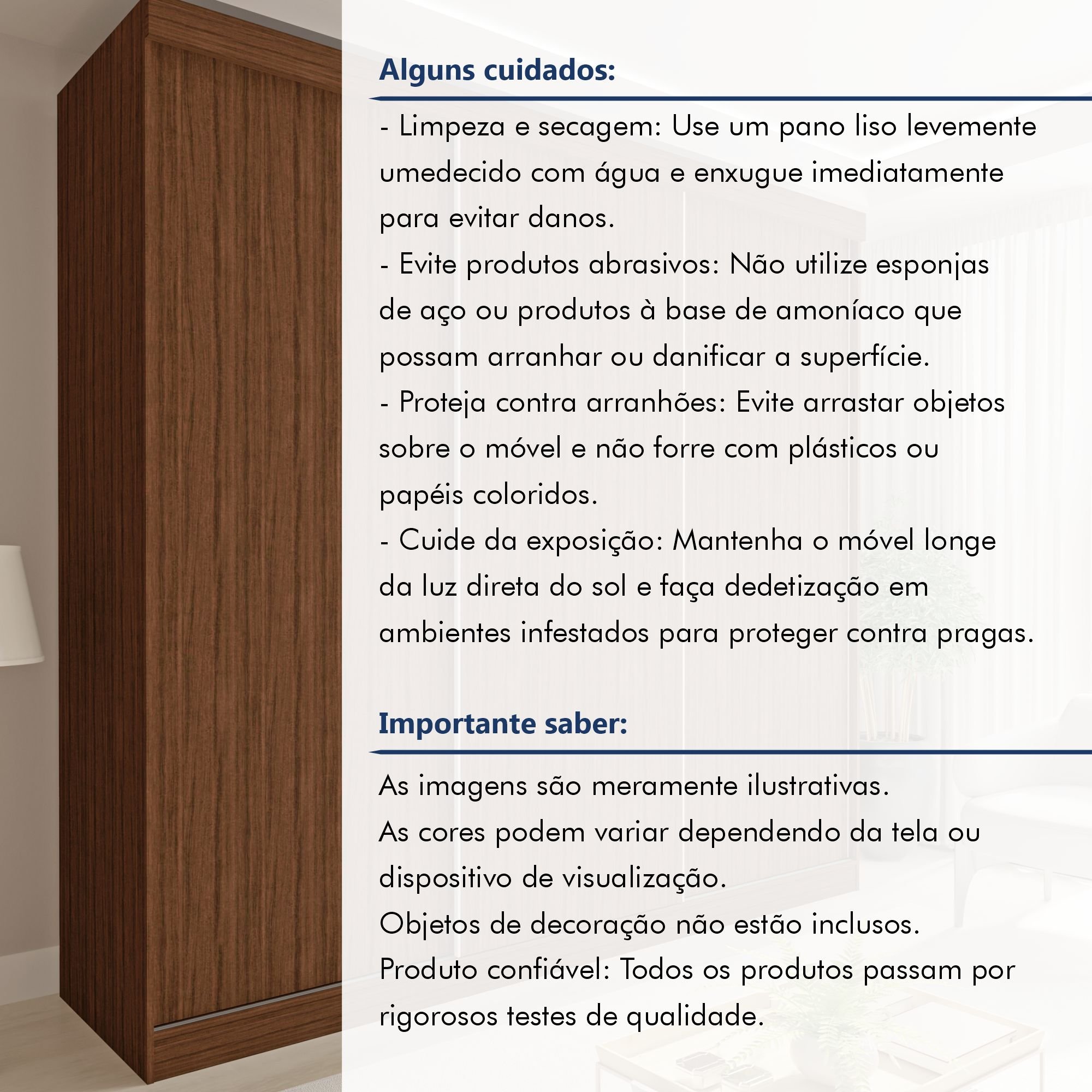 Guarda Roupa Casal Premium Cronos 205,9cm 3 Portas 4 Gavetas Espresso Móveis - 10