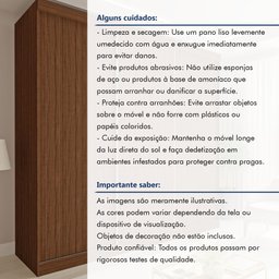 Guarda Roupa Casal Premium Cronos 205,9cm 3 Portas 4 Gavetas Espresso Móveis - 10