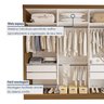 Guarda Roupa Casal Premium Cronos 205,9cm 3 Portas 4 Gavetas Espresso Móveis - 6