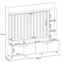 Ver imagem 4 de Estante Painel de Tv 60 200cm Titan Off White-cinamomo - Hb Móveis
