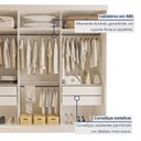 Ver imagem 4 de Guarda Roupa Casal Premium Barcelona 205,9cm com Espelho 3 Portas 4 Gavetas Yescasa Branco