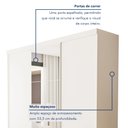 Ver imagem 3 de Guarda Roupa Casal Premium Barcelona 205,9cm com Espelho 3 Portas 4 Gavetas Yescasa Branco